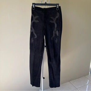 Customer made suede strait leg high waisted pants size S